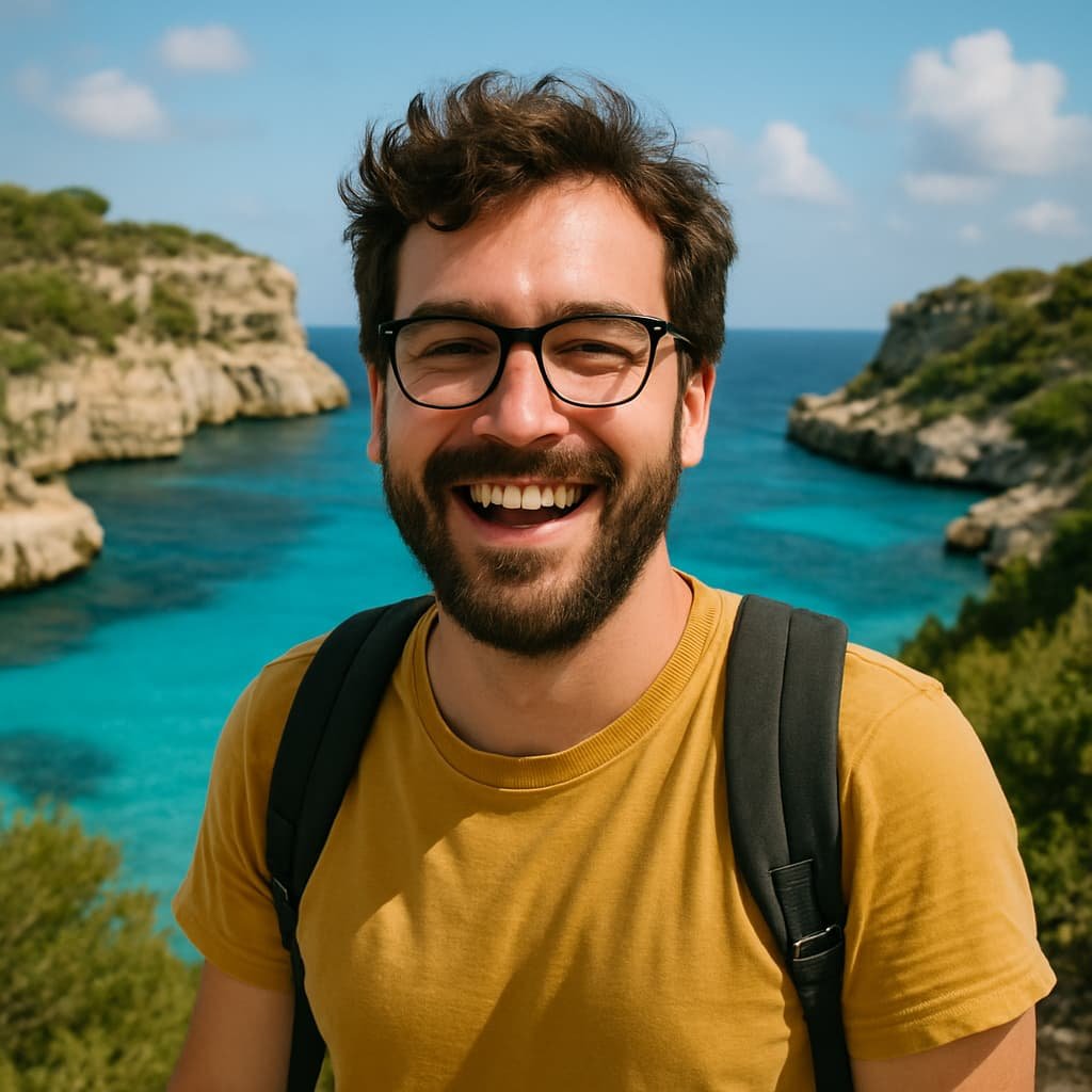 Close up image of Esims.ca founder on vacation