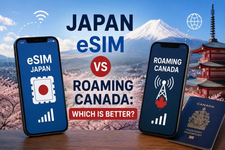 Japan eSIM vs Roaming Canada: Which Is Better?